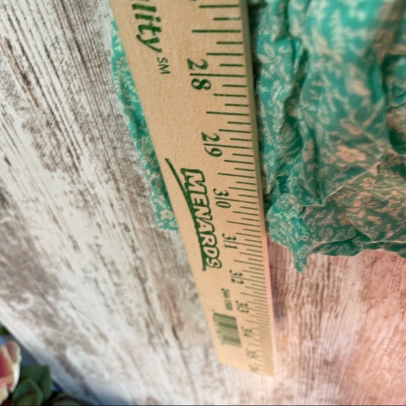 No Boundaries Teal Floral Smocked Mini Dress Size Medium - Picture 5 of 8